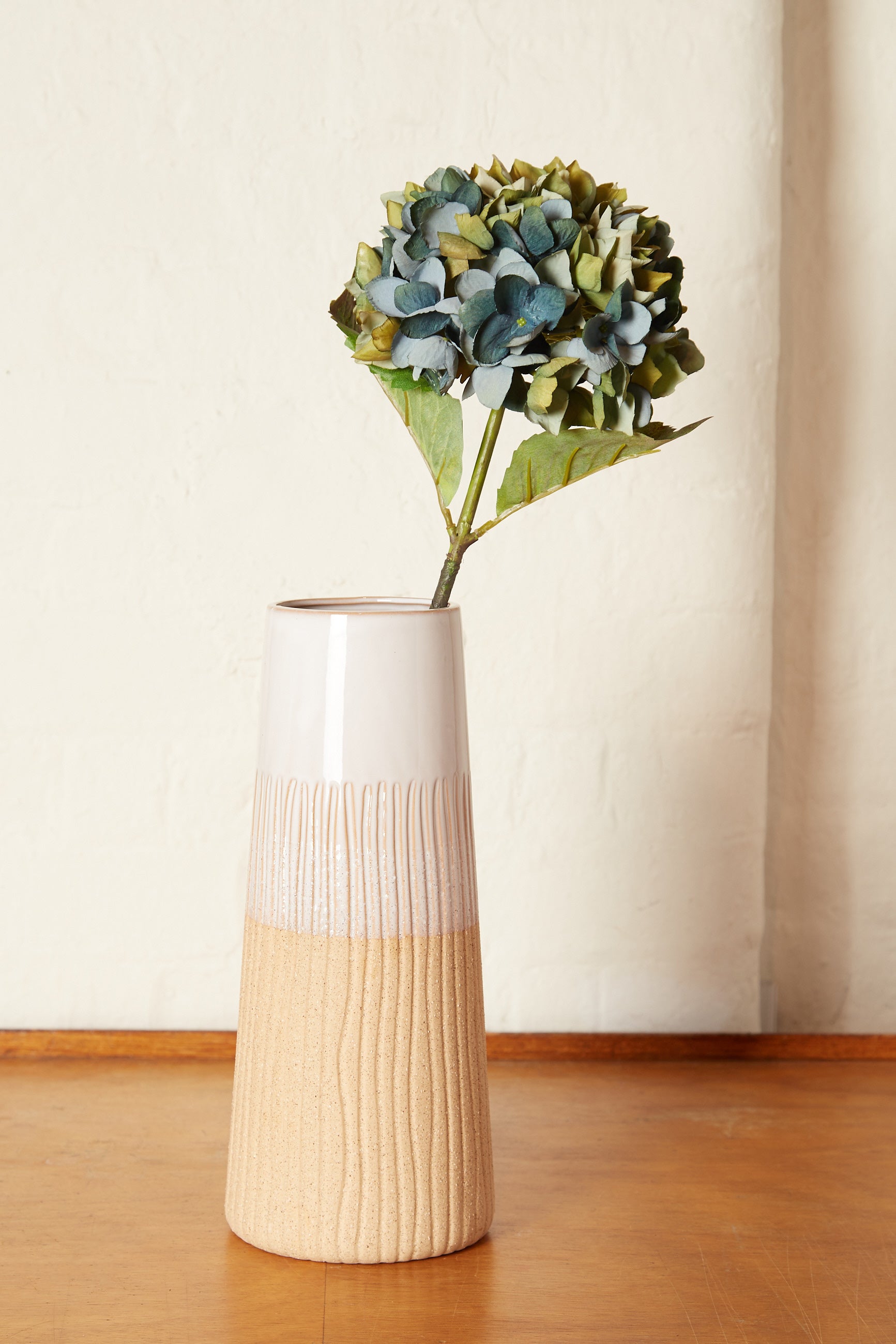 Faux Hydrangea Spray - Blue - Front