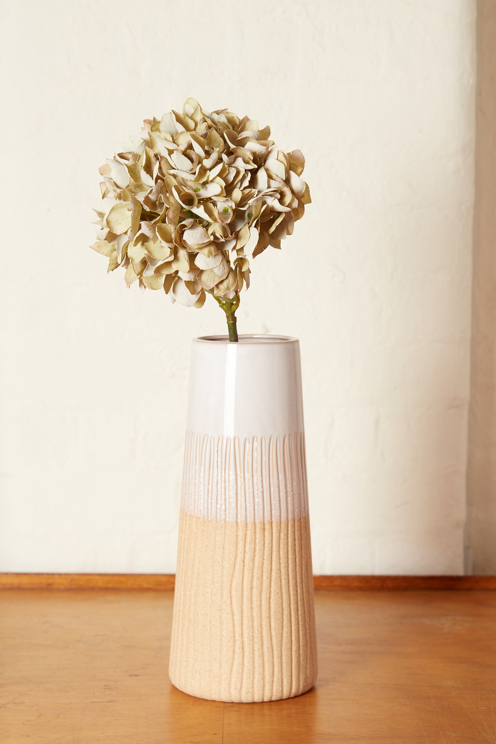 Faux Hydrangea Spray - Olive - Front
