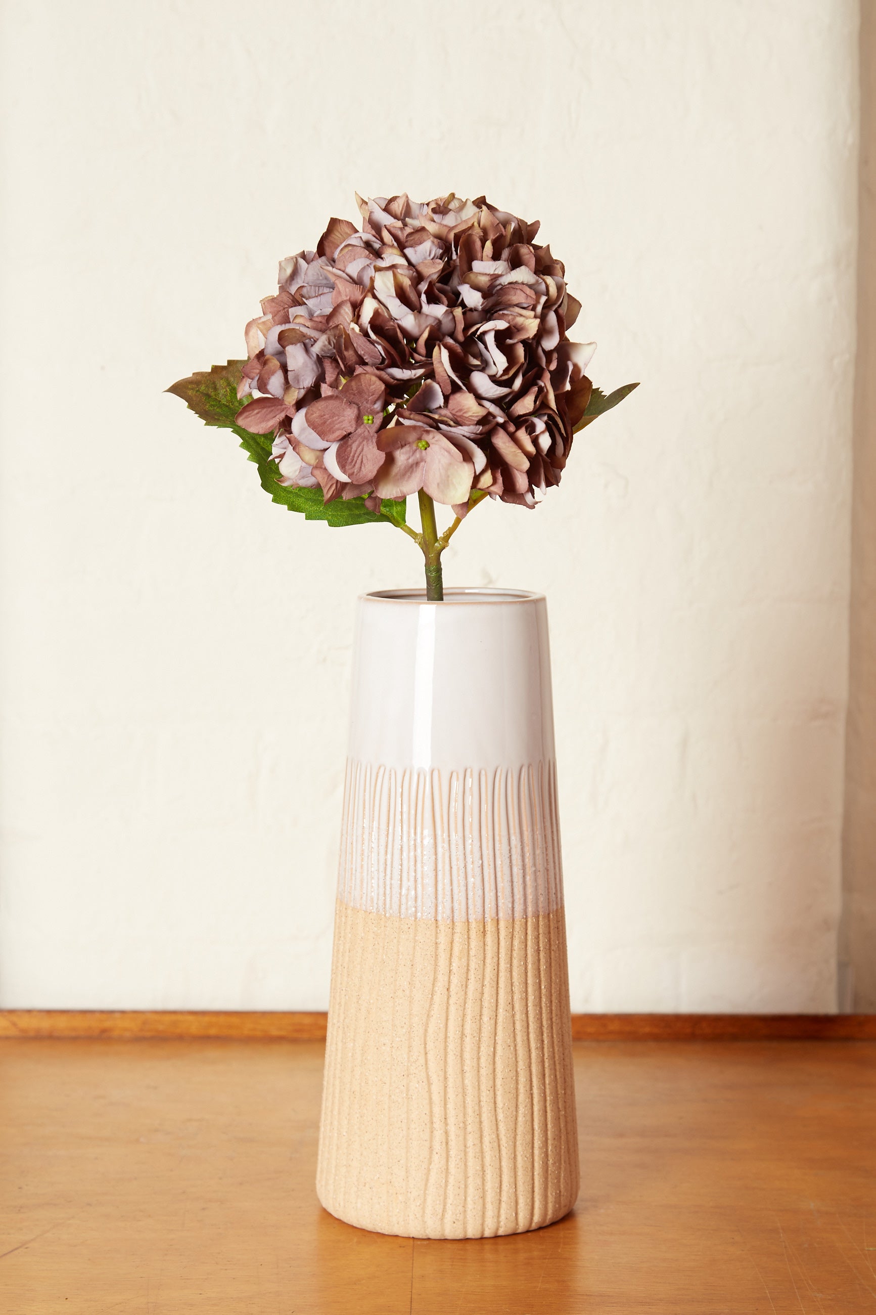 Faux Hydrangea Spray - Purple - Front