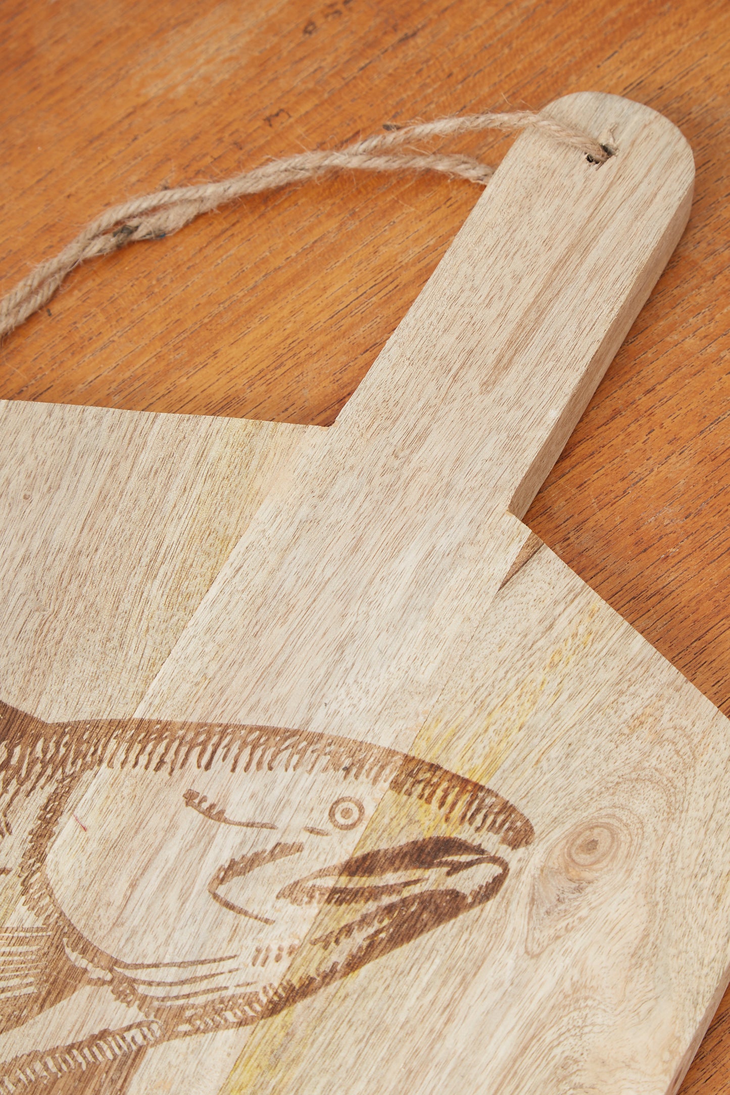 Fish Etched Wood Chopping Board