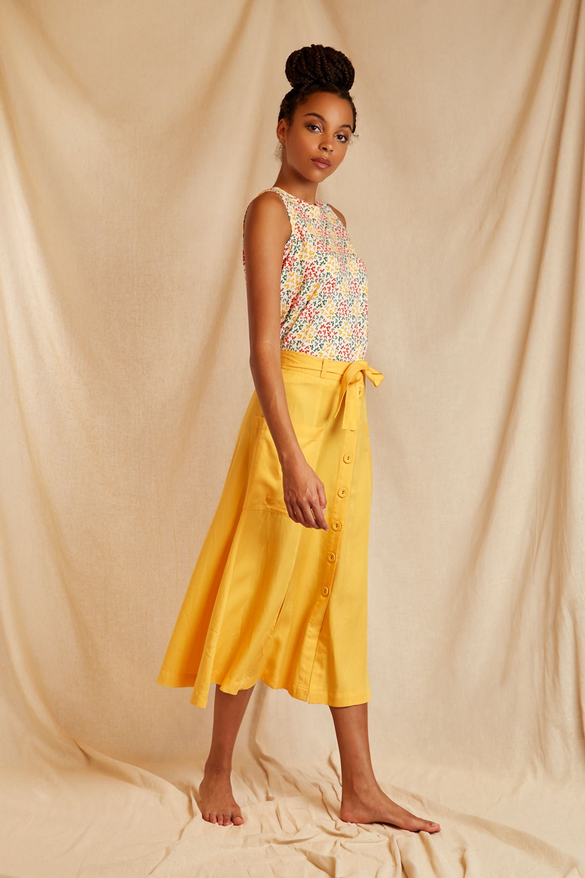 Louche Sustain Floris Skirt - Styled