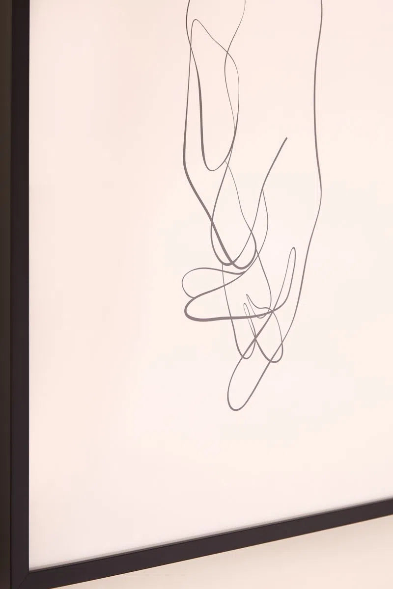 Holding Hands Print In Frame - Styled