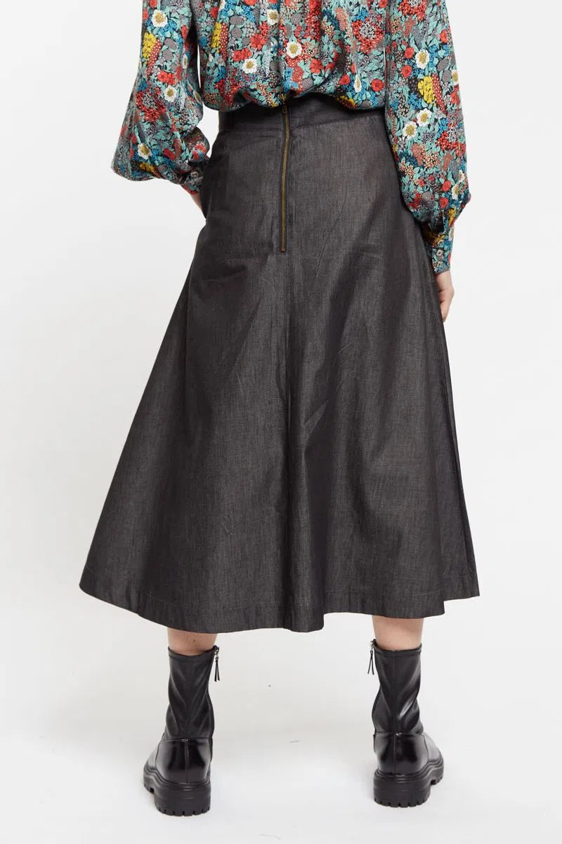 Francoise Chambray Midi Skirt