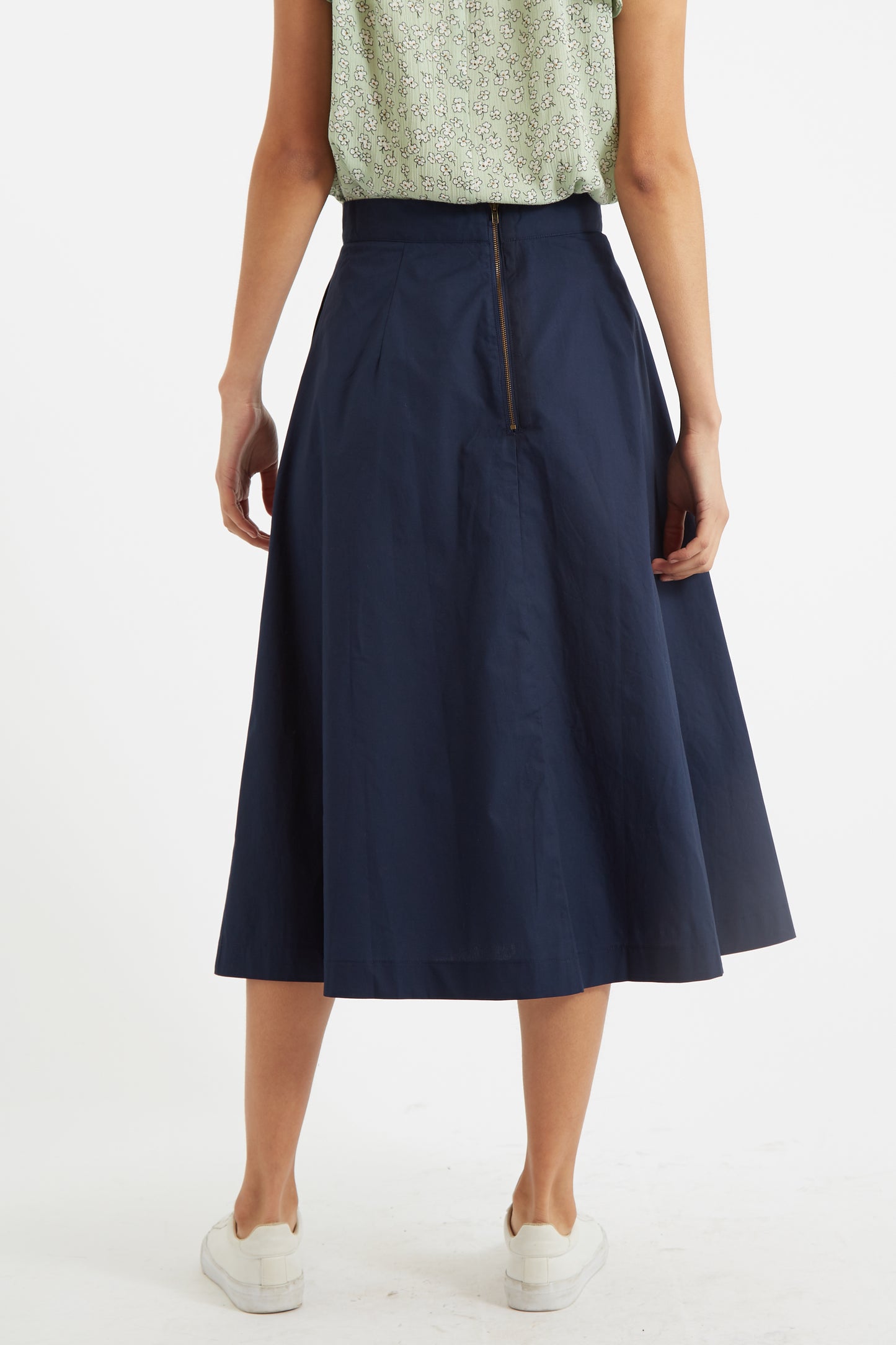 Francoise Poplin Midi Skirt