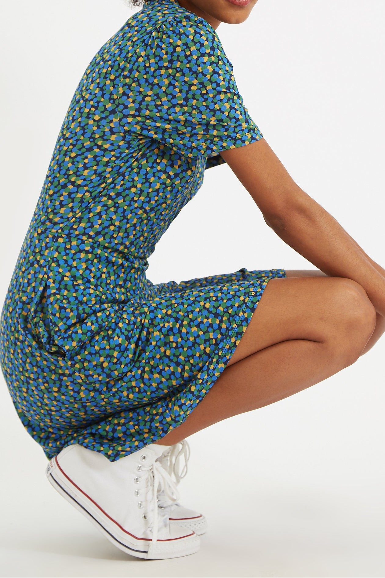 Frankie Bubble Pop Wrap Mini Jersey Dress - Detail 1