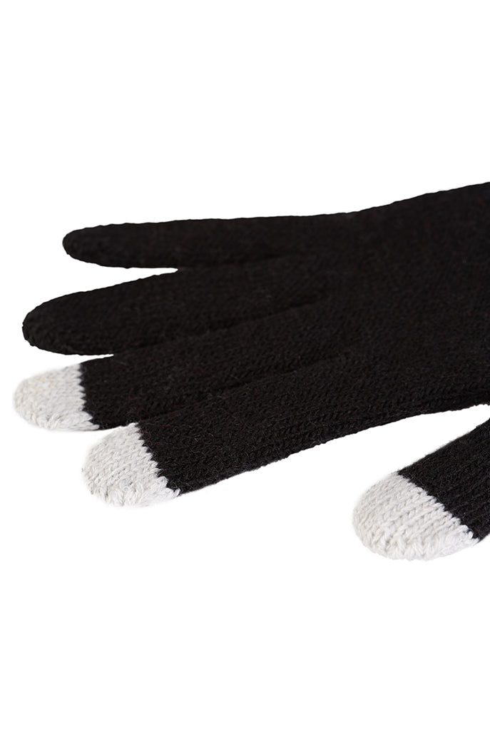 Hahn  Black Touch Screen Knitted Gloves