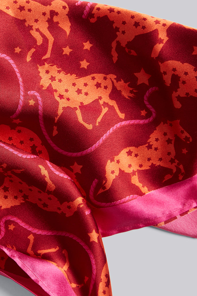 Louche Horse Scarf - Pink