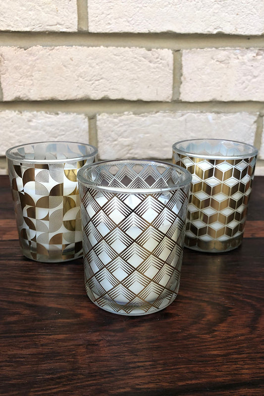 Gold Fan Deco Candle