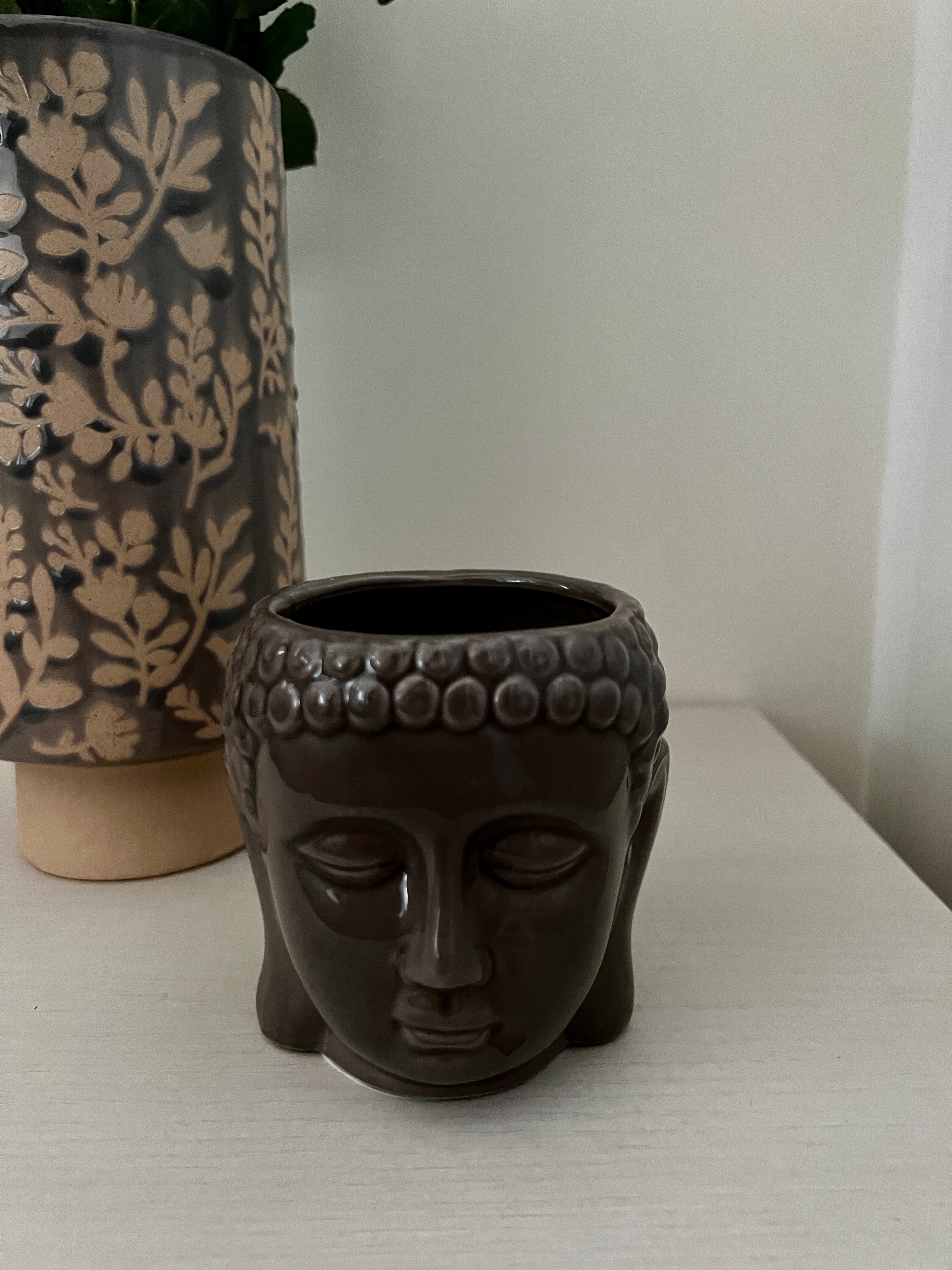 Buddha Candle Grey - Styled
