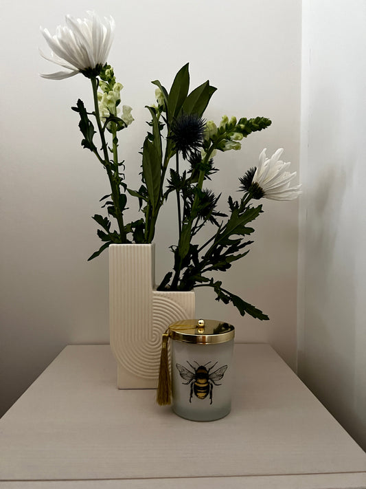 Designer Ribbed Vase