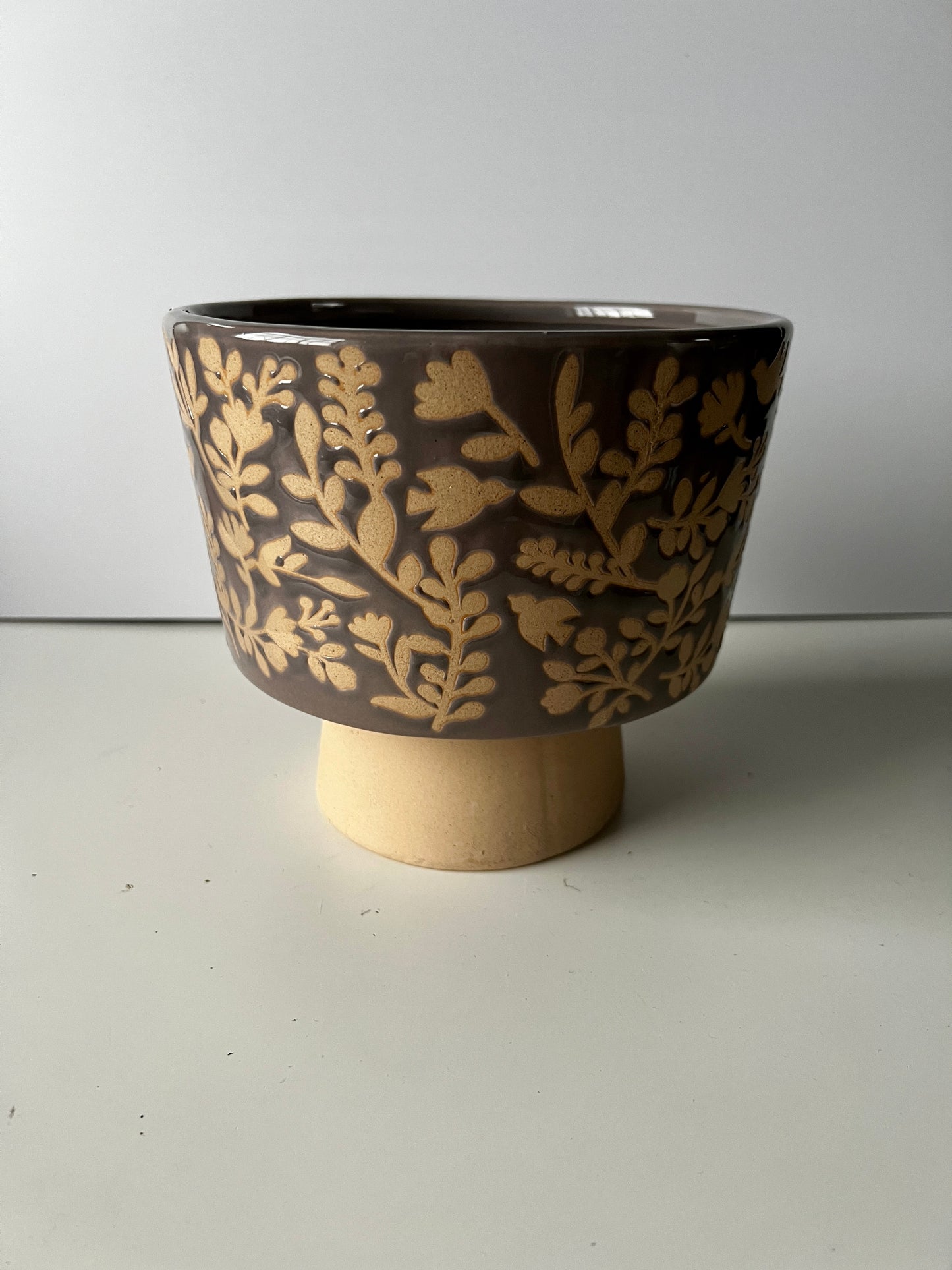 Large Flower Embossed Planter