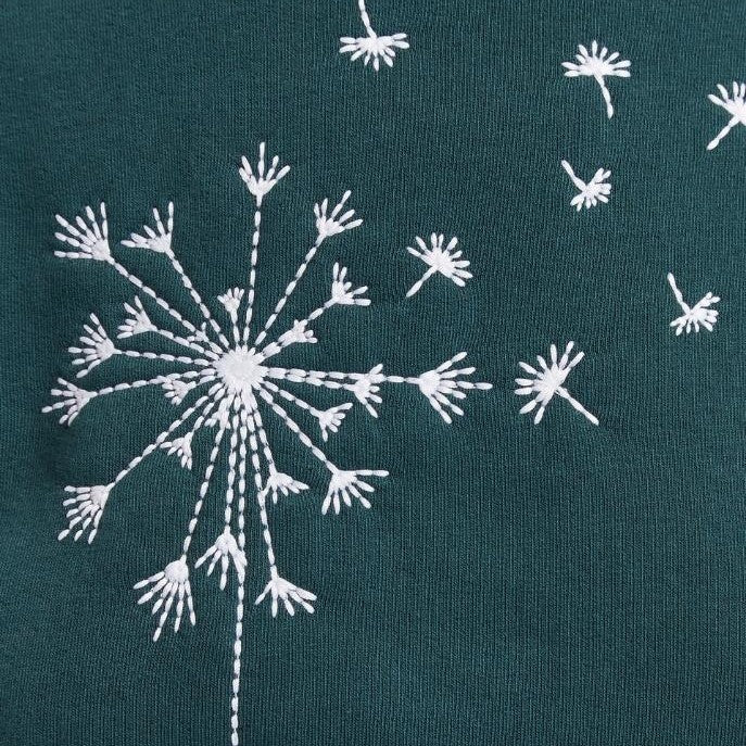 Louche Jan Dandelion Embroidered Sweatshirt - Green
