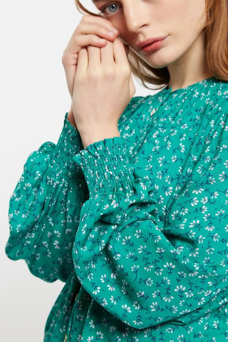 Kerstin Naive Ditsy Print Long Sleeve Blouse