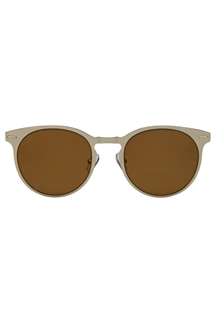 Louche Kiko sunglasses detail — side profile of silver temple arm.