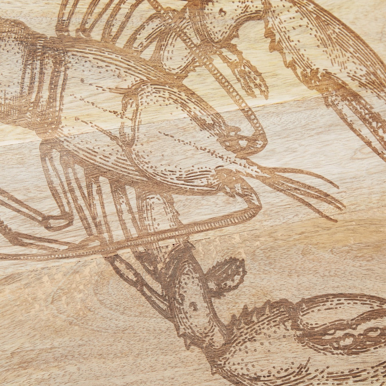 Lobster Etched Wood Chopping Board - Styled