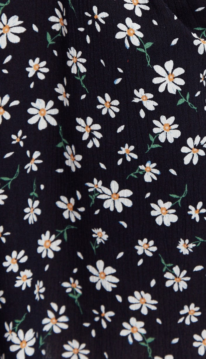 Luiza Daisy Drop Mini Dress - Fabric & Print Detail