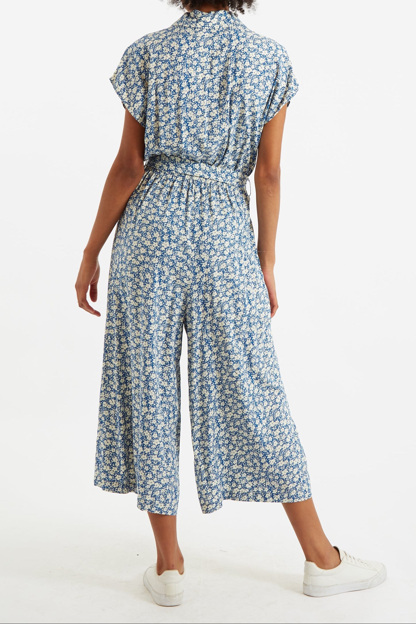 Mafalda Periwinkle Cropped Jumpsuit - Back