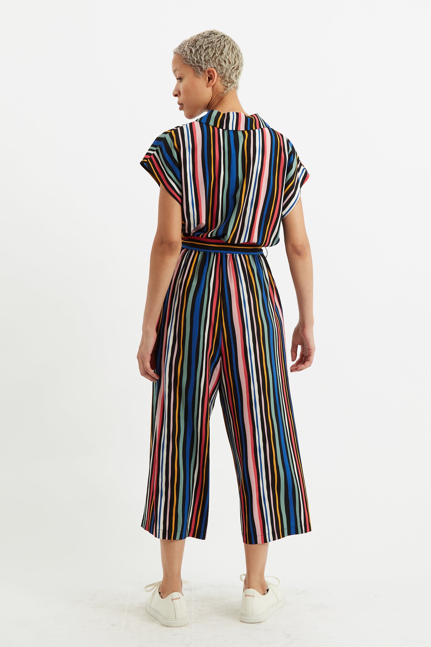 Mafalda San Jose Striped Cropped Jumpsuit