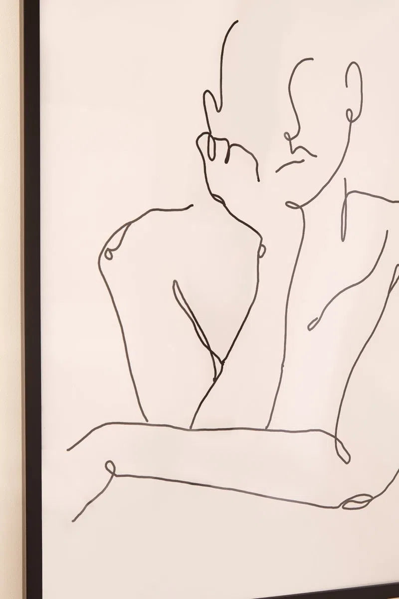 Graphic Male Portrait Print With Frame - Detail 1