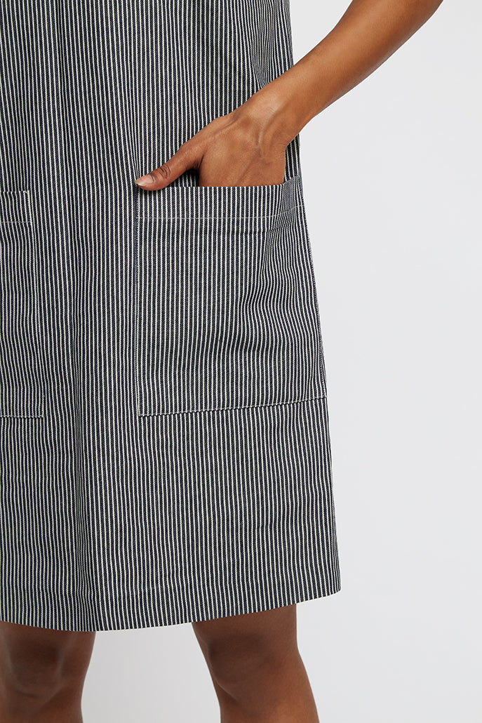 Louche Max Ticking Stripe Mini Dress - Detail 1