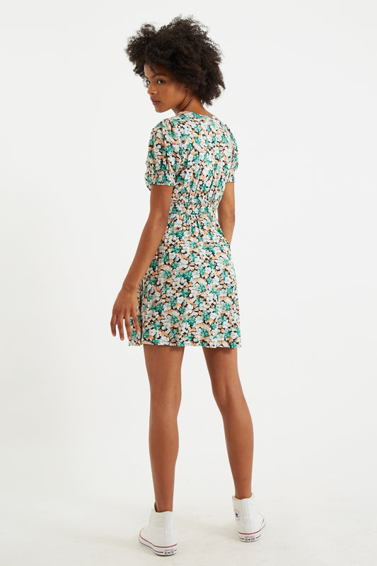 Merle Liseron V-Neck Mini Dress