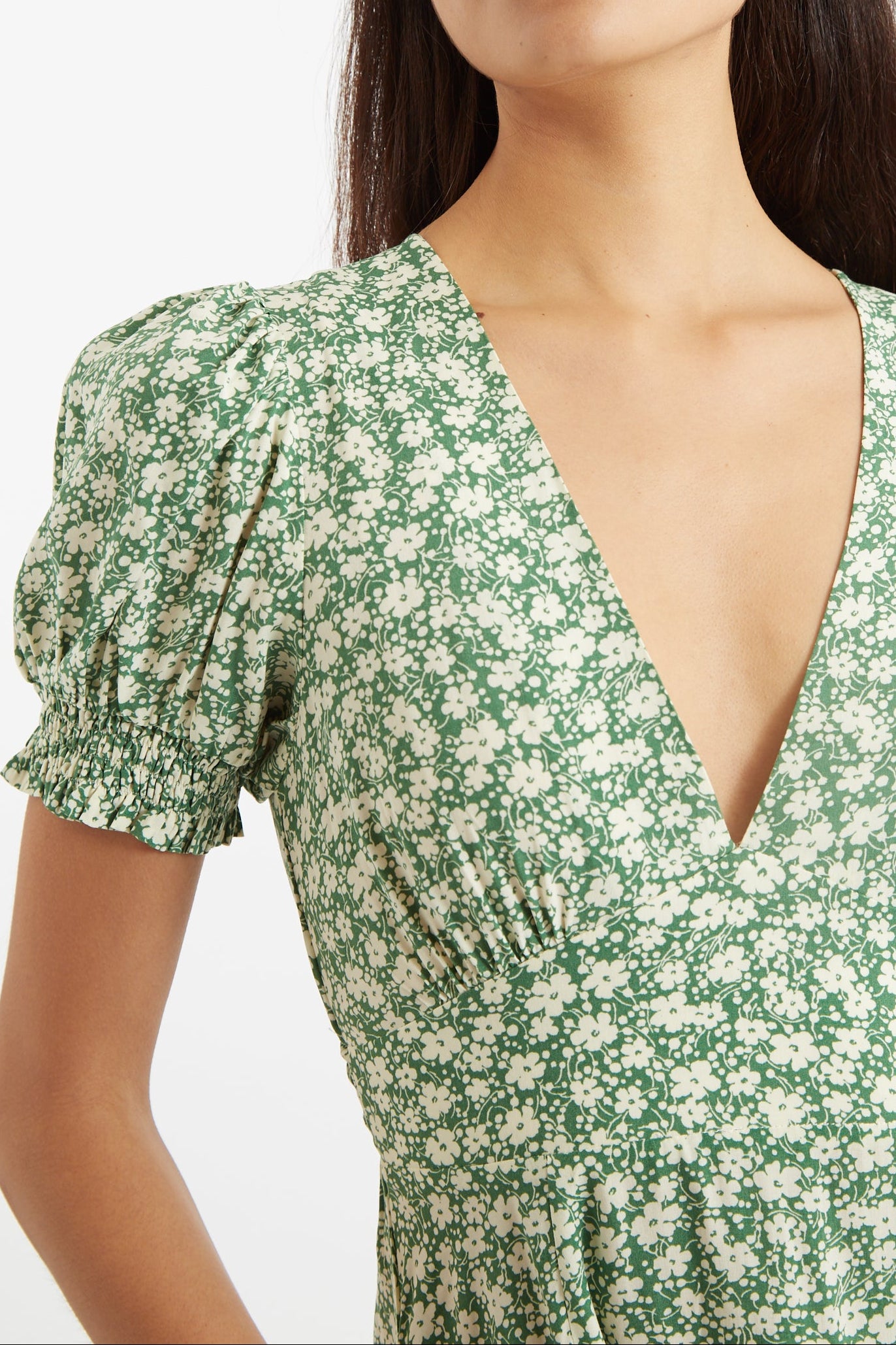 Merle Periwinkle V-Neck Mini Dress