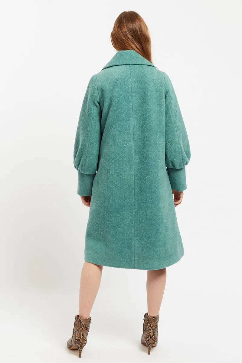 Mischa Statement Sleeve Coat Green