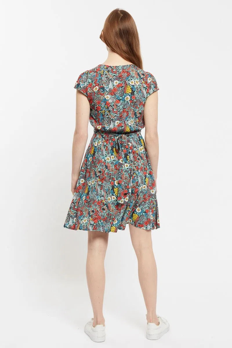 Cathleen Floret Print Mini Tea Dress