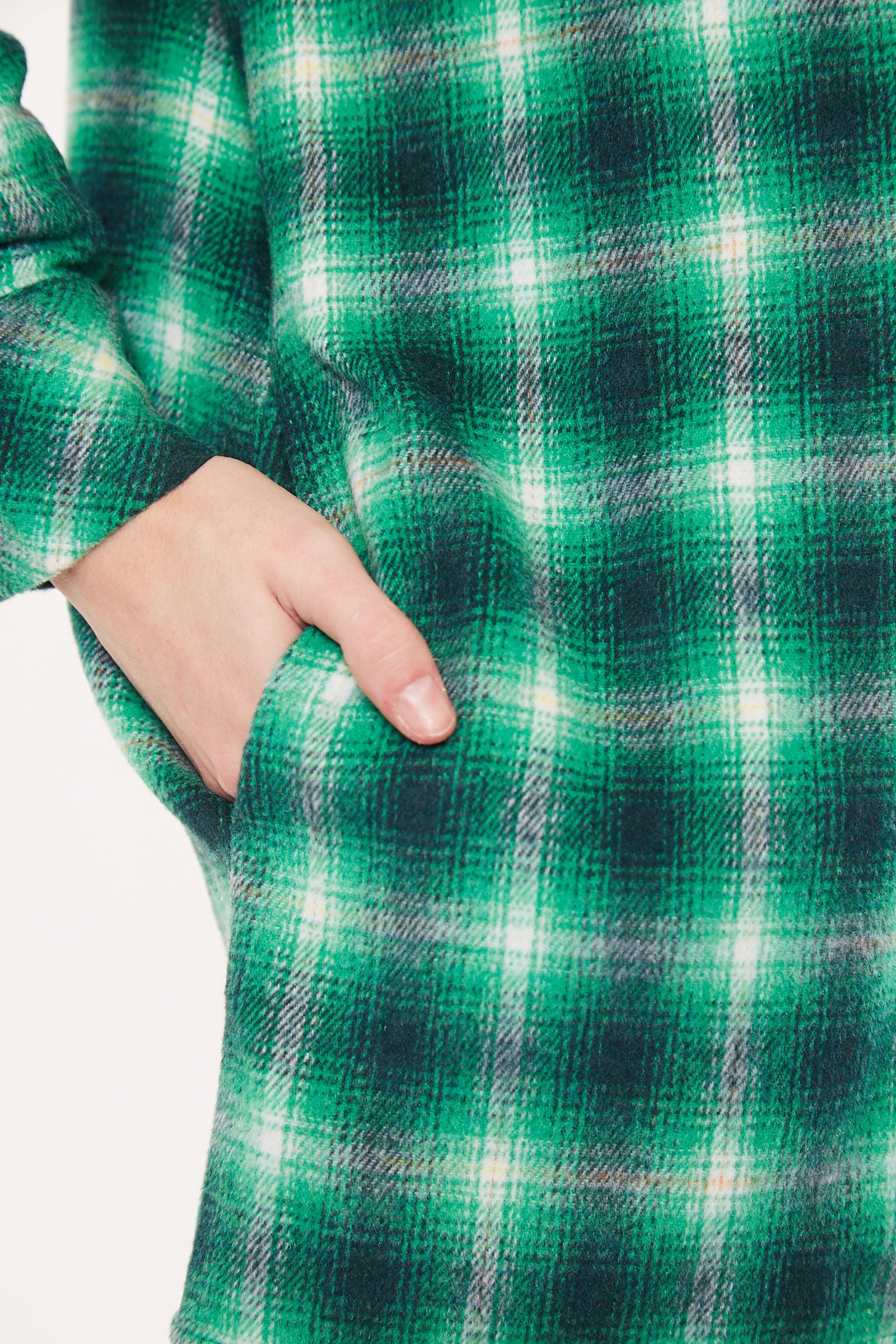 Louche Meriam Check Shacket Green - Detail 2