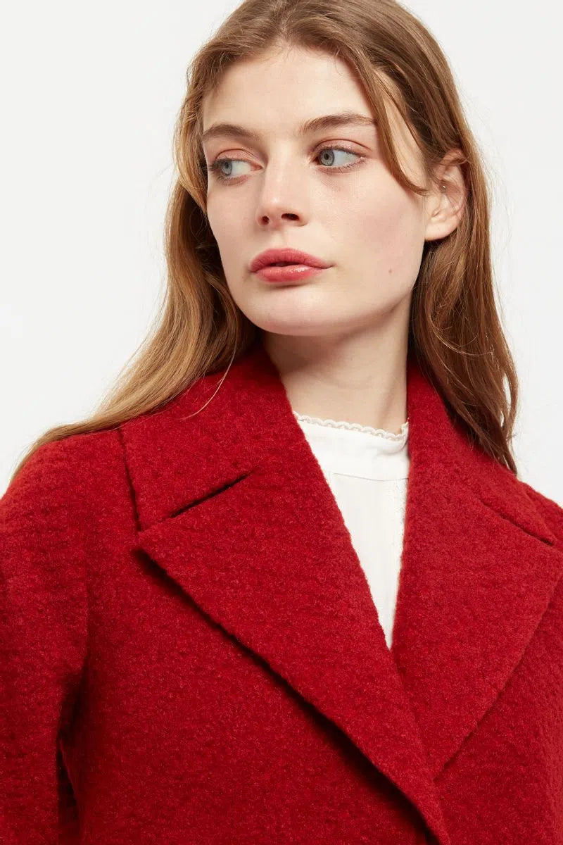 Mischa Statement Sleeve Coat Red