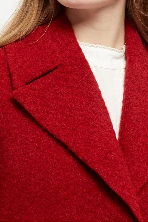 Mischa Statement Sleeve Coat Red