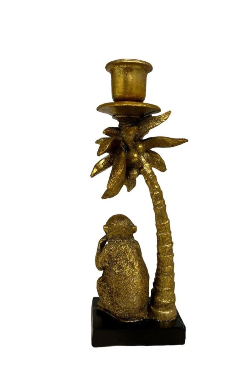 Monkey and Palm Candlestick