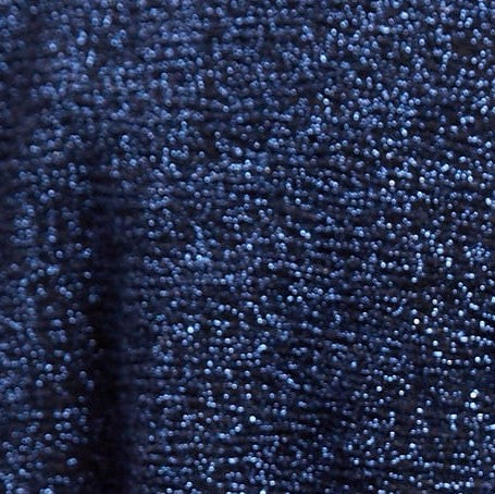 Louche Roza Lurex Jersey V Back Midi Dress - Navy