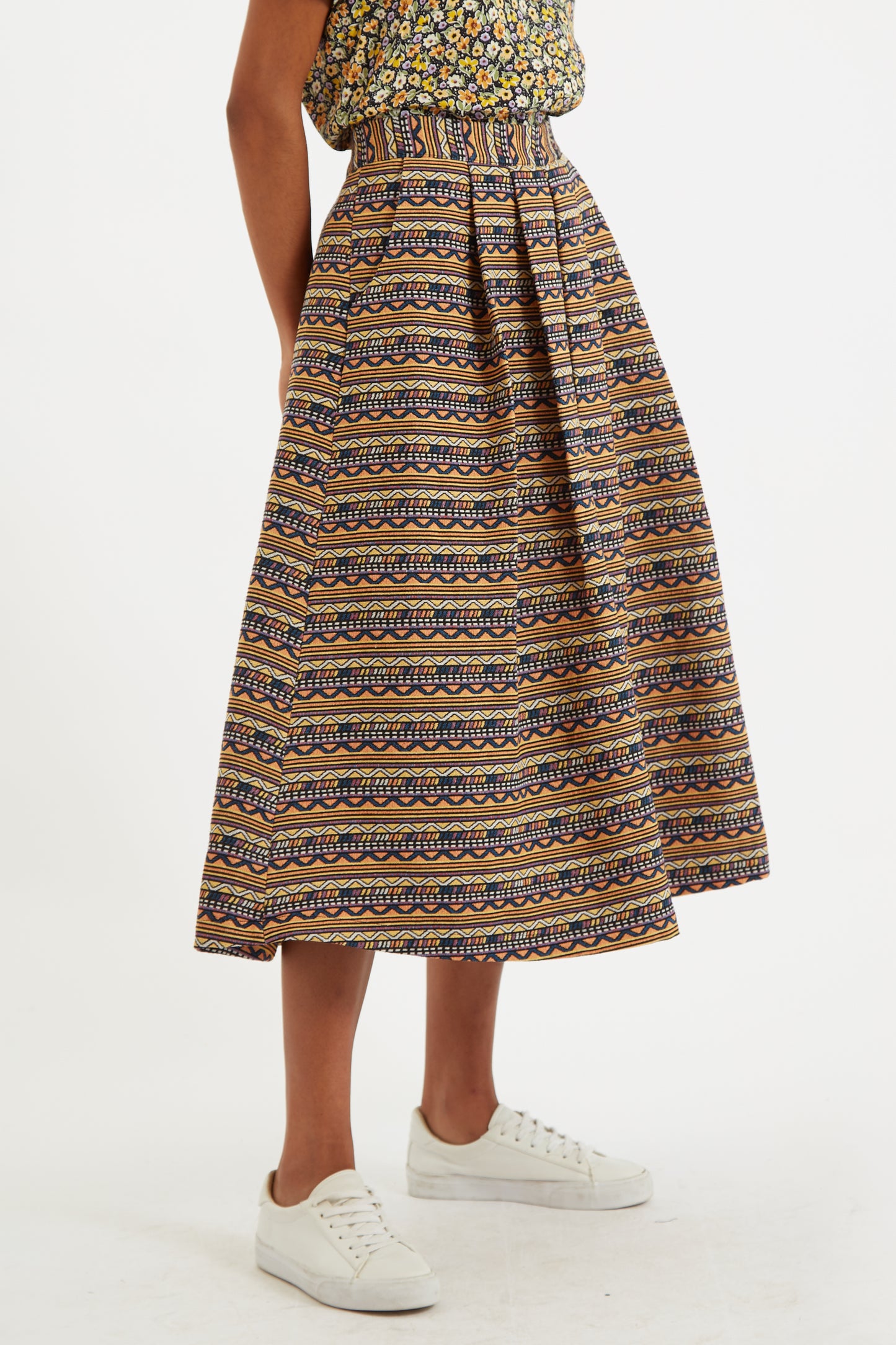 Pasadena Mexico Jacquard Midi Skirt