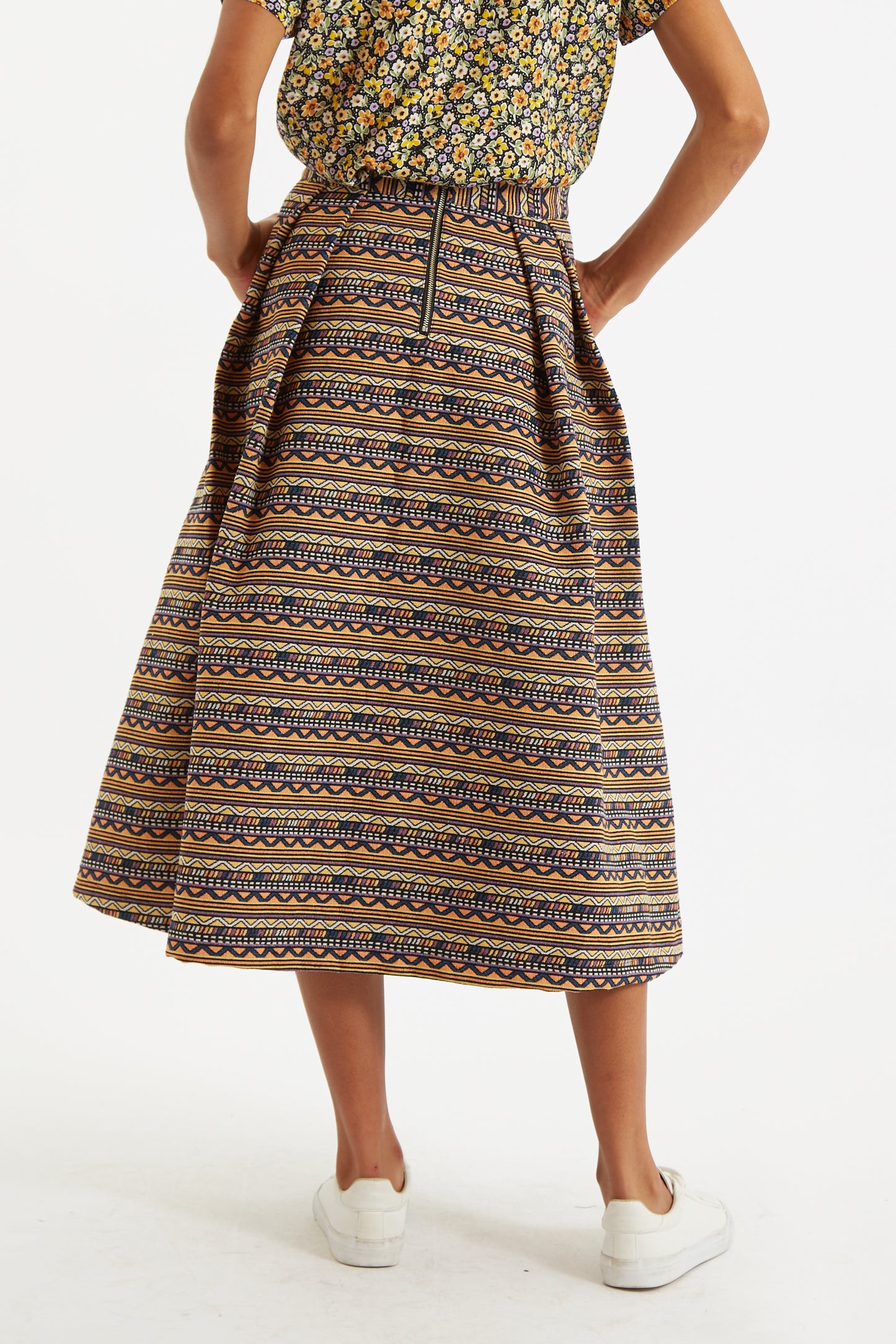 Pasadena Mexico Jacquard Midi Skirt