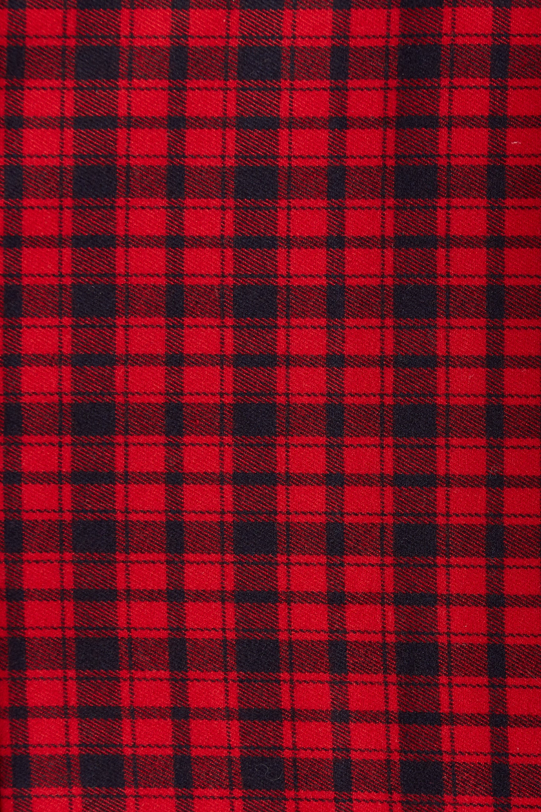 Louche Peppi Winter Gingham Midi Dress Red - Styled