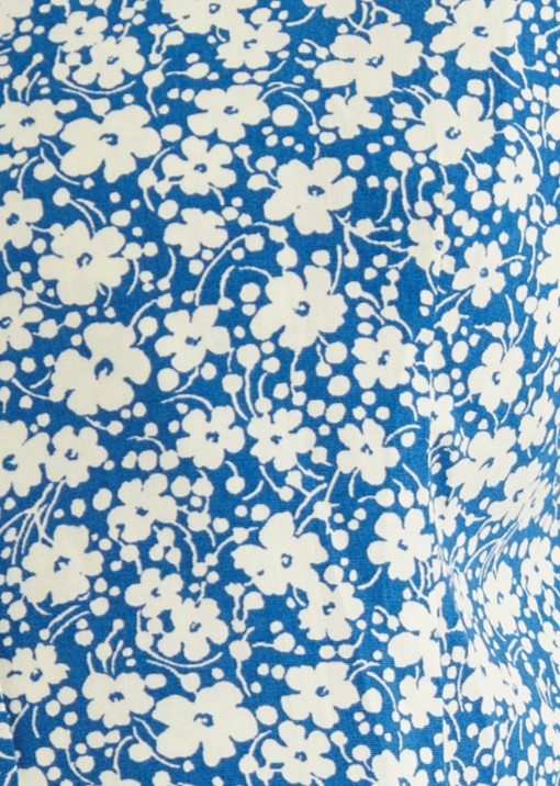 Prudence Periwinkle Mini Shirt Dress - Fabric & Print Detail