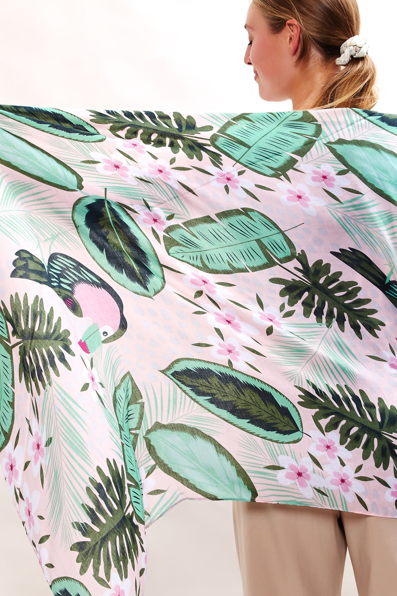 Louche Plant Lady Printed Scarf - Styled
