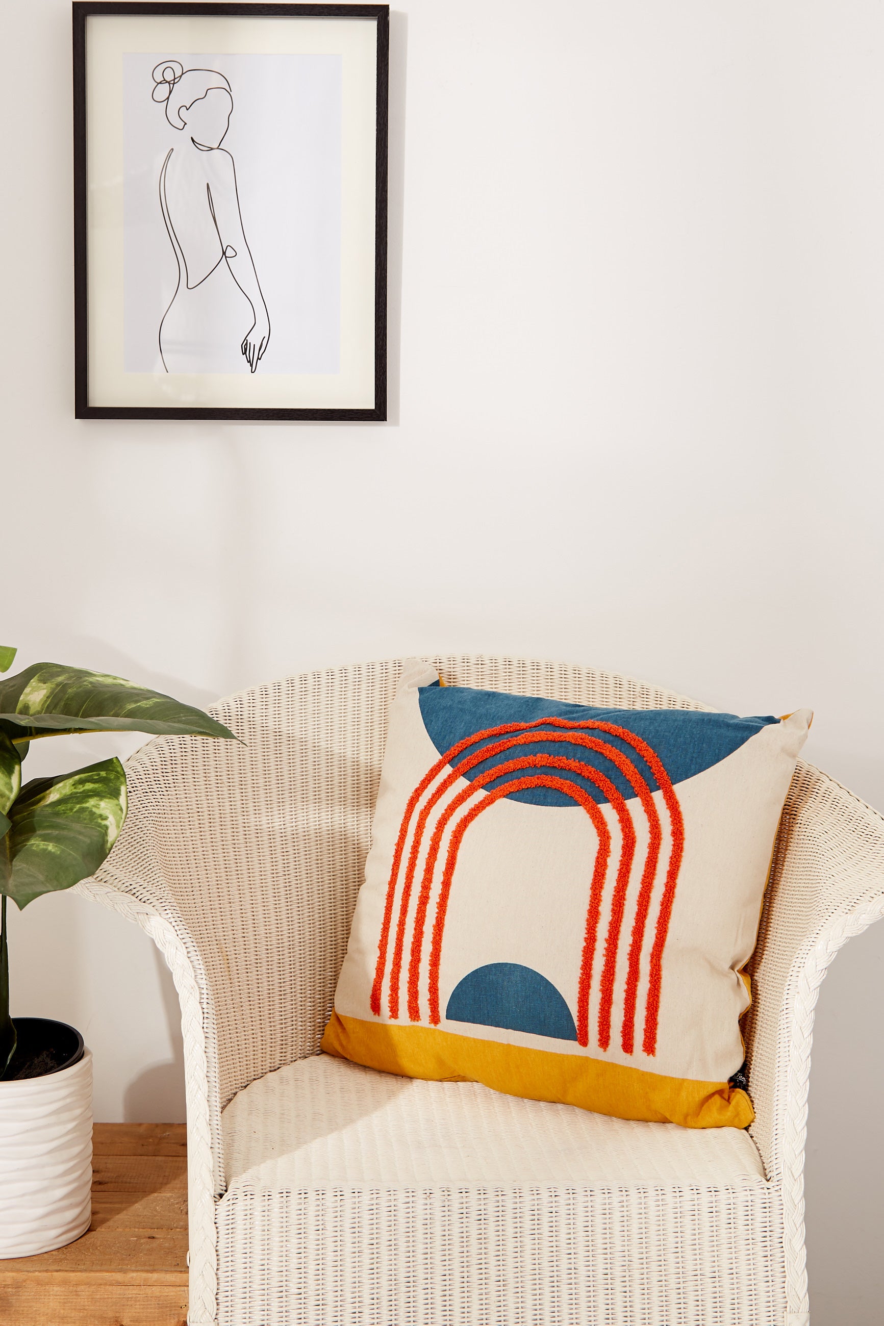 Pop Art Tufted Cushion – JOY - Main Image