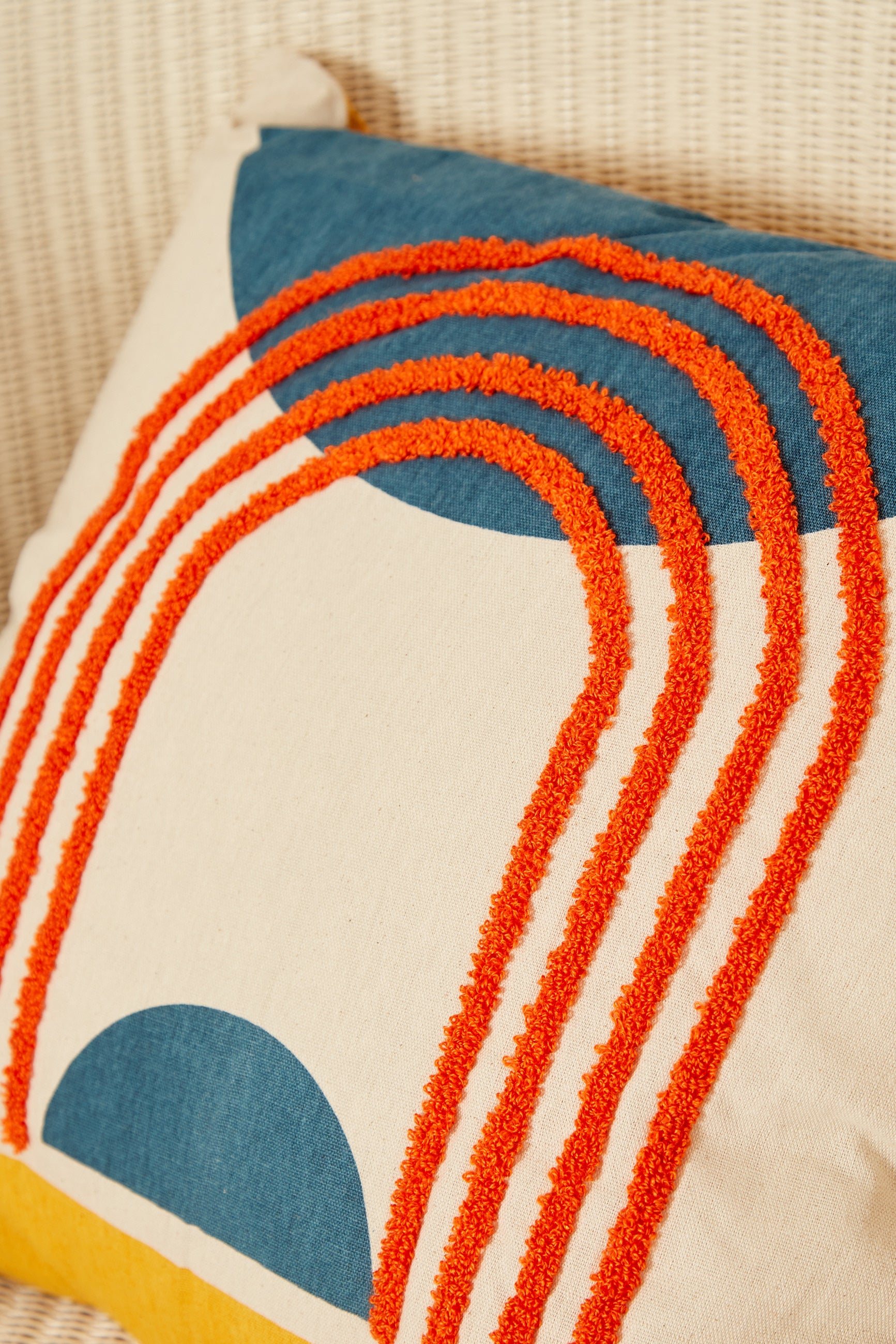 Pop Art Tufted Cushion - Styled