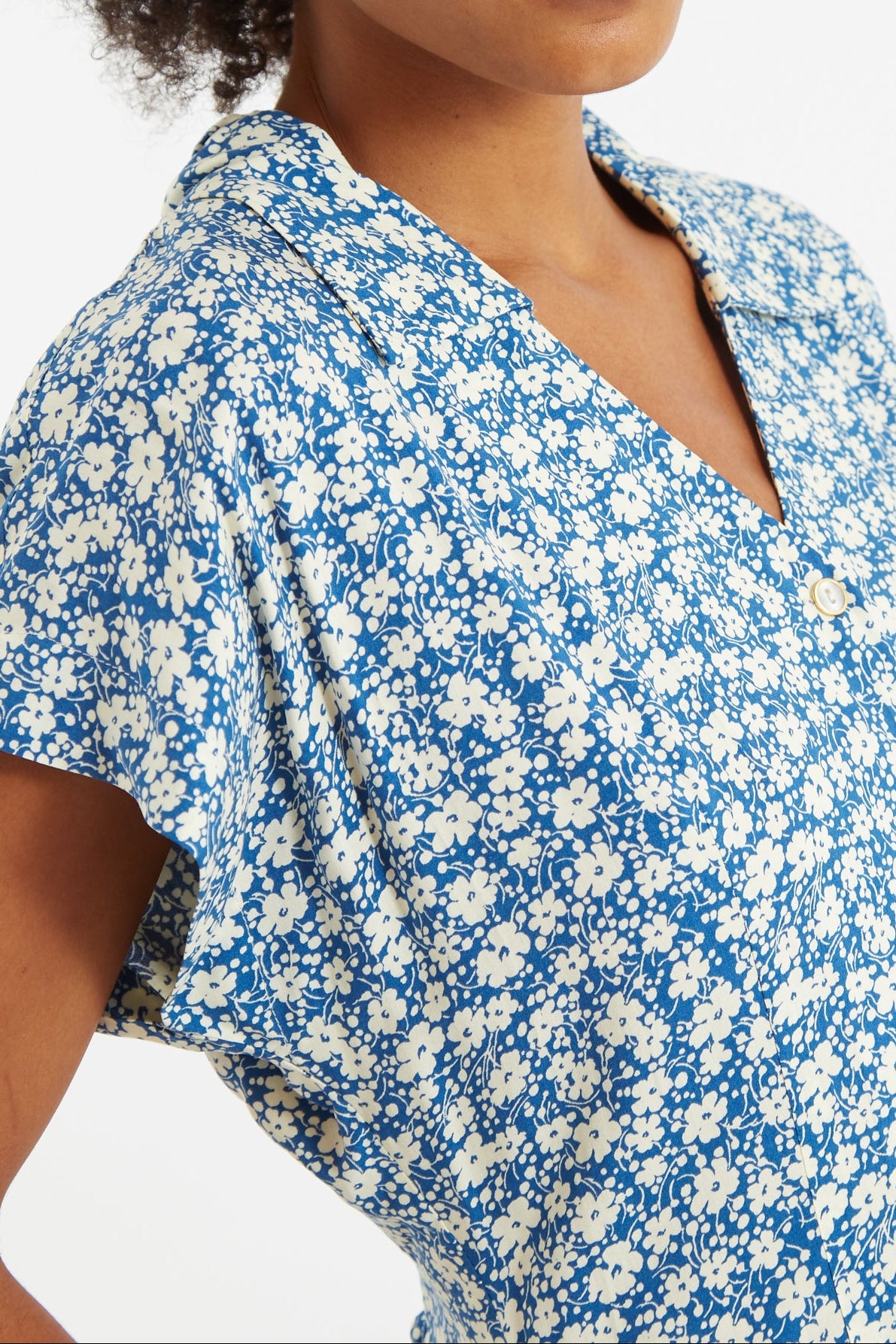 Prudence Periwinkle Mini Shirt Dress - Detail 2
