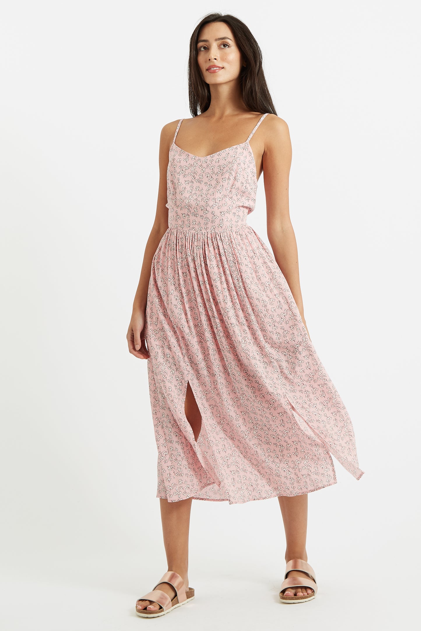 Rialto Lucky Flower Cut Out Back Midi Dress