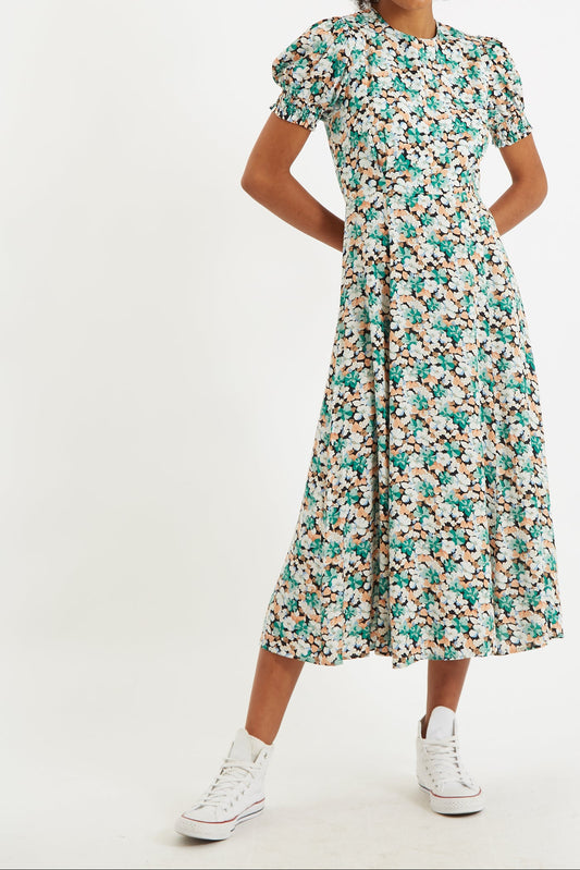 Romola Liseron Laced Back Midi Dress