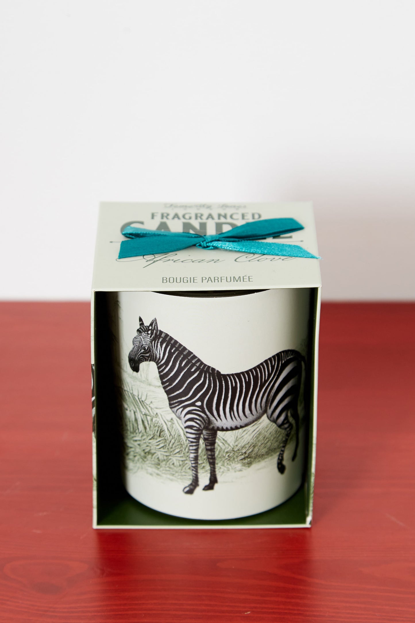 African Clove Scented Zebra Candle
