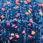 Louche Shannon Knitted Nep Beanie With Faux Fur Bobble - Navy - Fabric & Print Detail