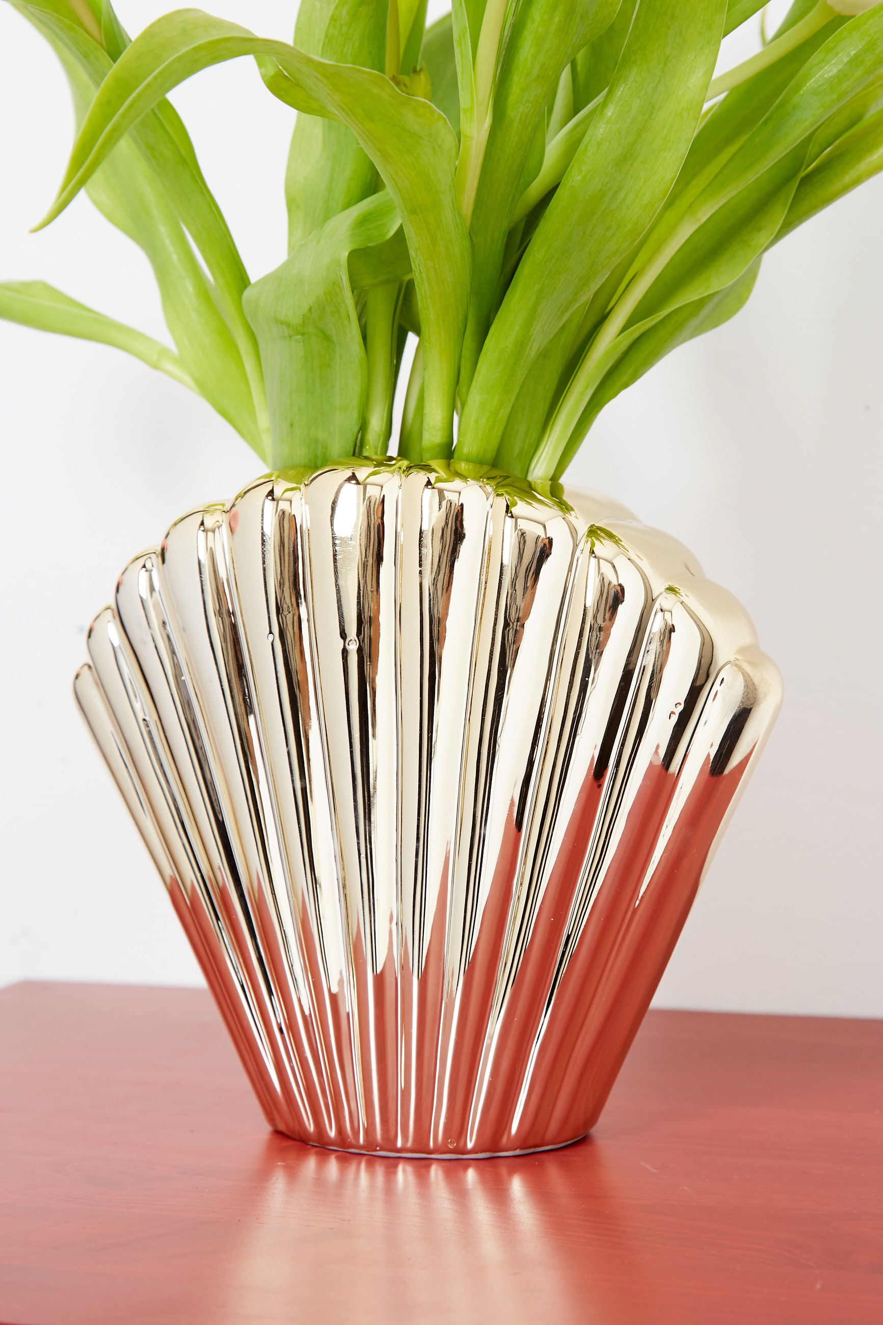 Gold Shell Vase - Styled