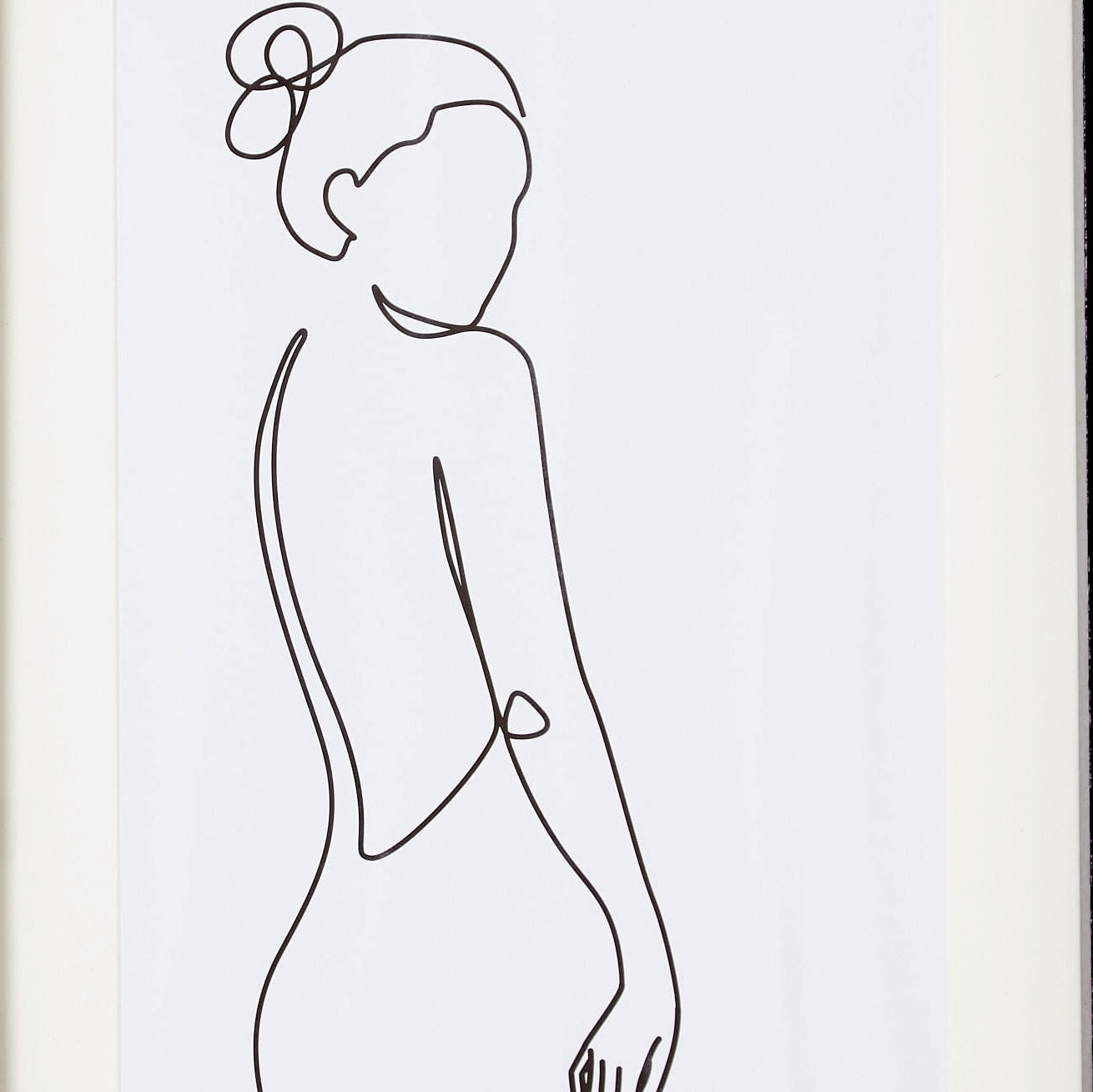 Standing Woman Planter - Fabric & Print Detail
