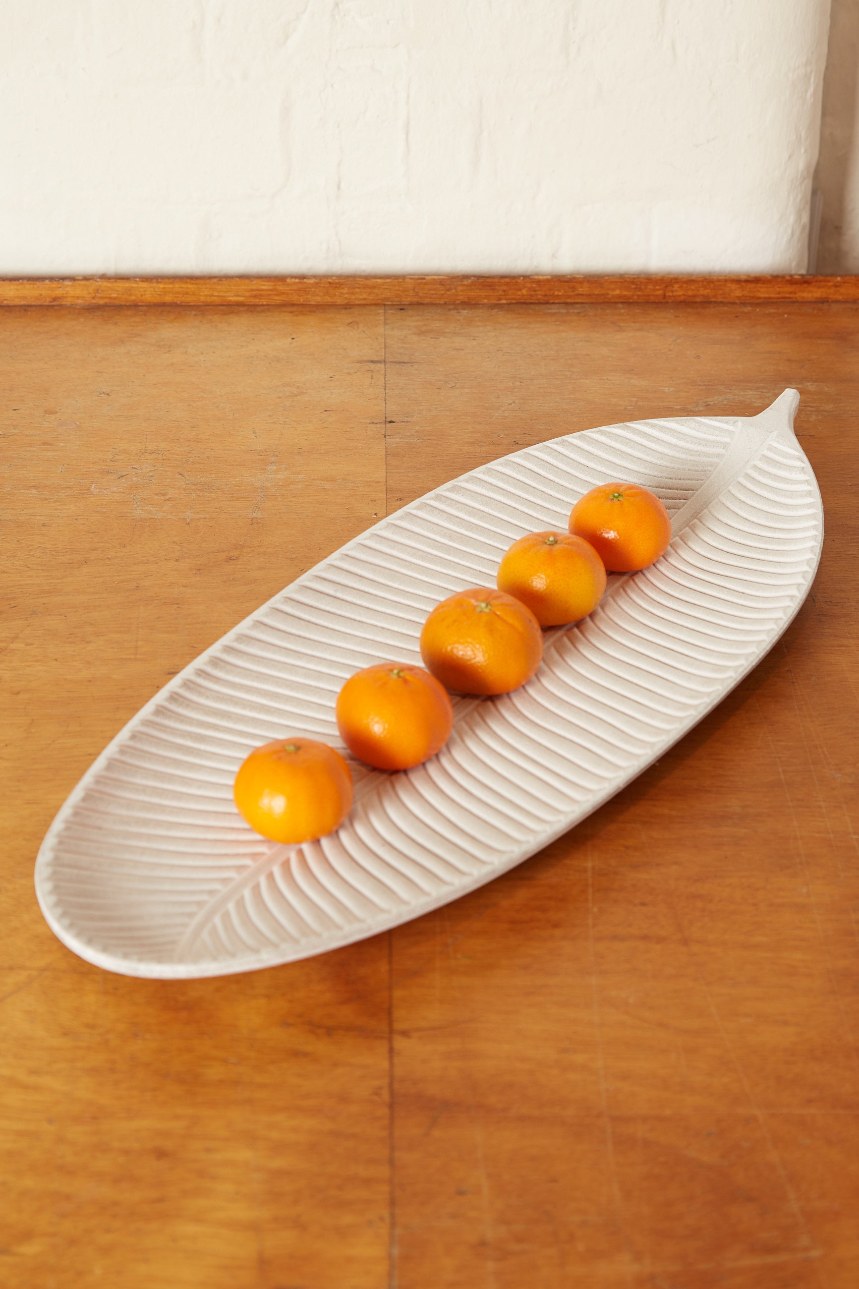 White Leaf Tray - Front