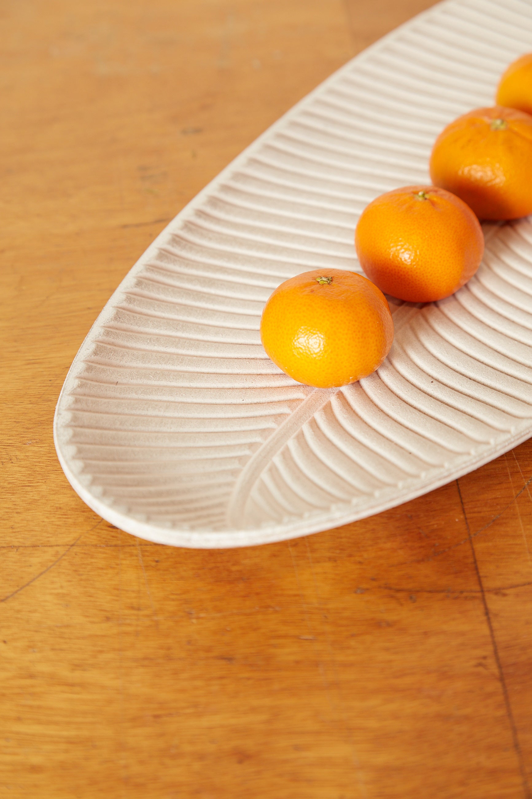 White Leaf Tray - Back