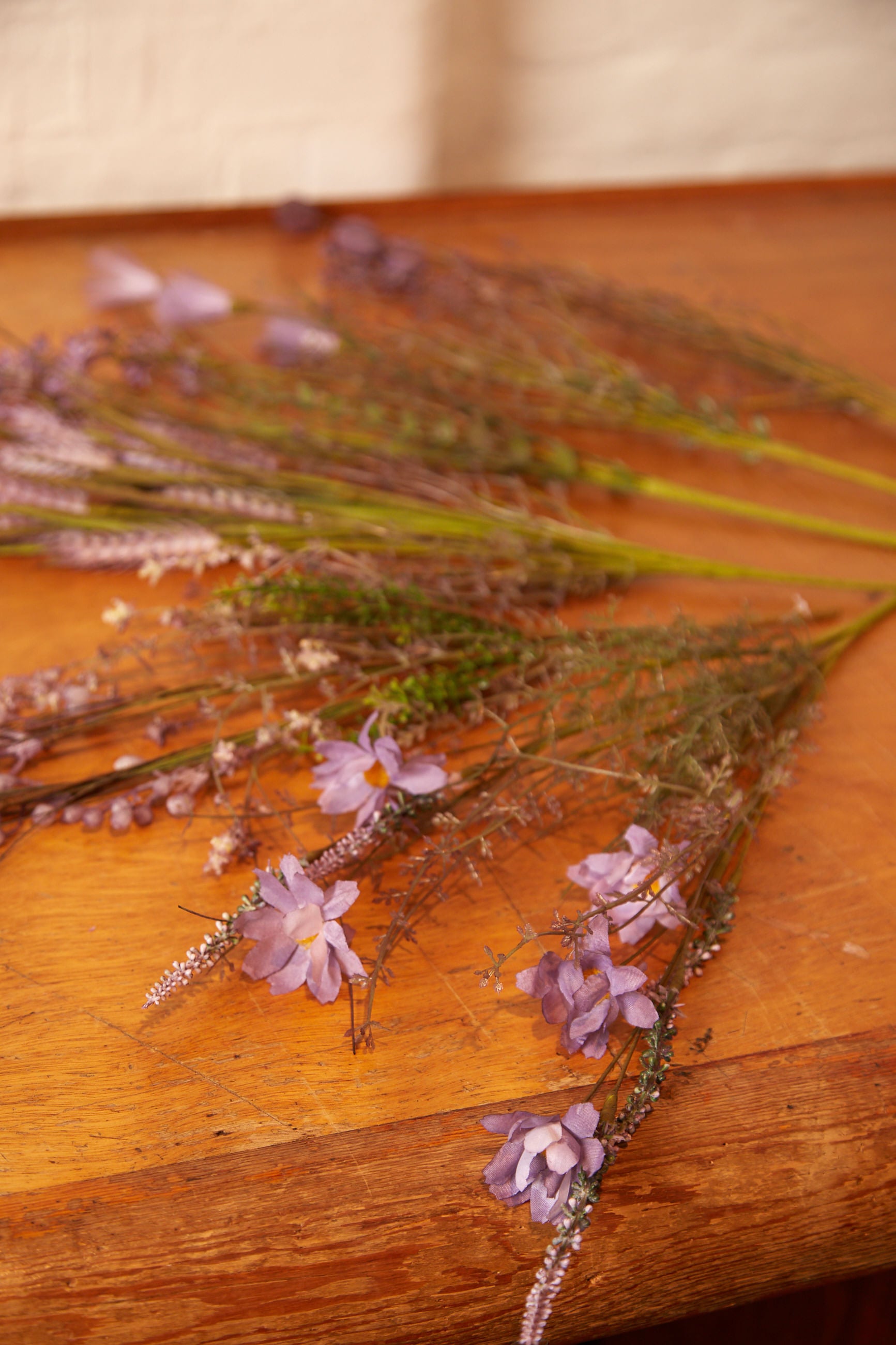 Set Of 6 Faux Wild Flower Stems - Styled